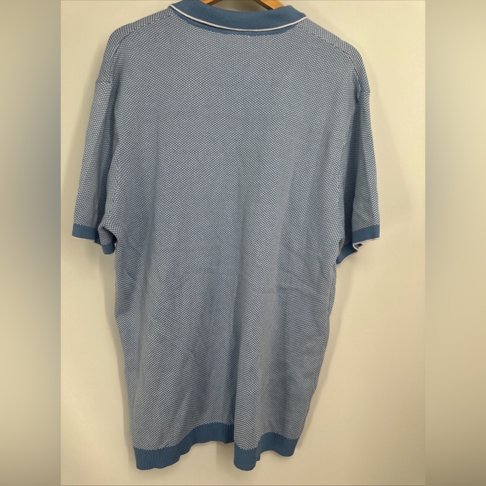 Express Light Blue V-Neck Sweater - Picture 4 of 5